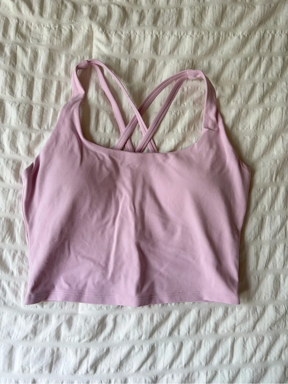 CRZ YOGA Pink Peony Scoop Neck Strappy Sports Tank